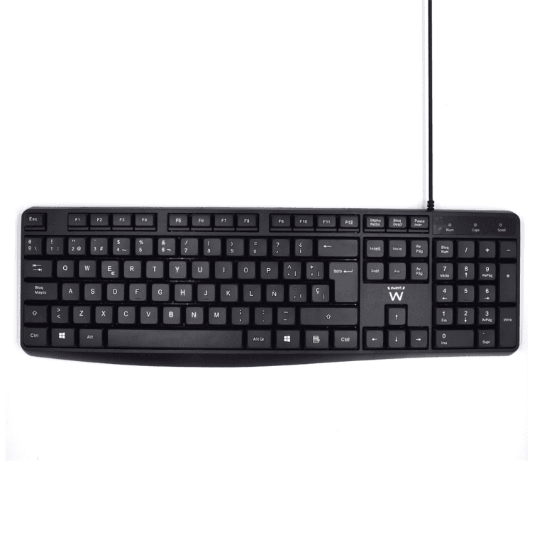 Teclado Ewent Business Español Escritura Silenciosa USB Negro
