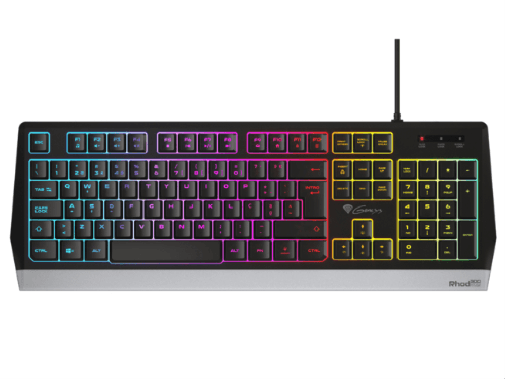 Teclado Gaming Genesis Rhod 300 Portugues Usb Retroiluminado Negro — imagen 1