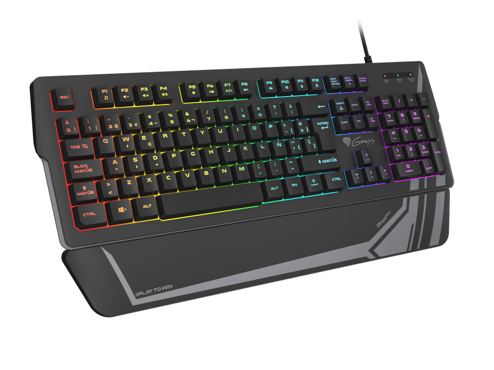 Teclado Gaming Genesis Rhod 350 Usb Retroiluminado Membrana Negro — imagen 1