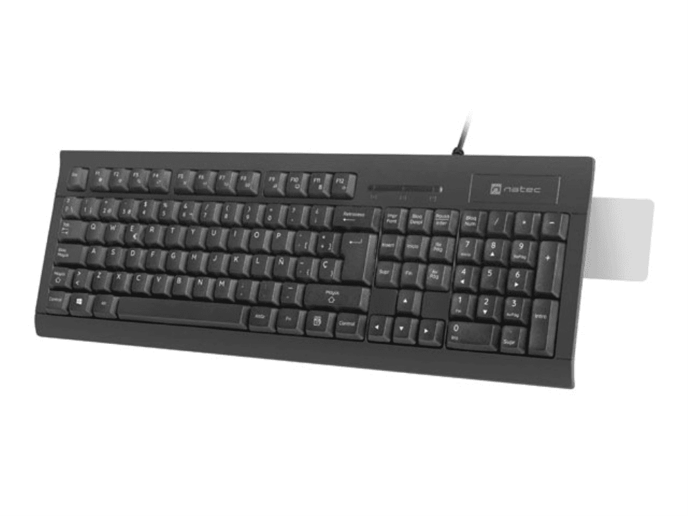 Teclado Natec Moray Con Lector De Tarjetas Inteligentes USB Negro