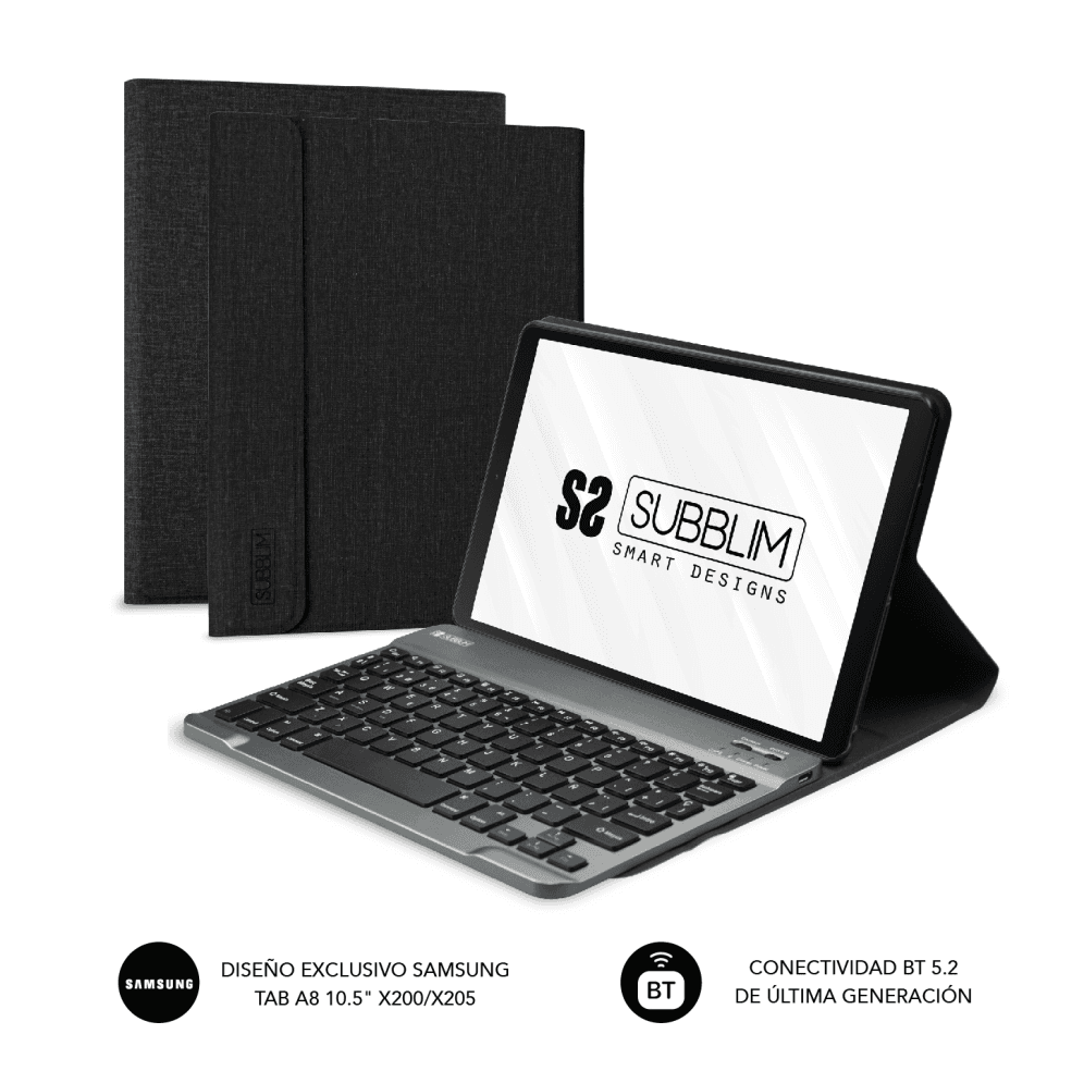 Teclado Para Tablet Subblim KeyTab Pro BT Samsung GT A8 10.5 X200/205 — imagen 1