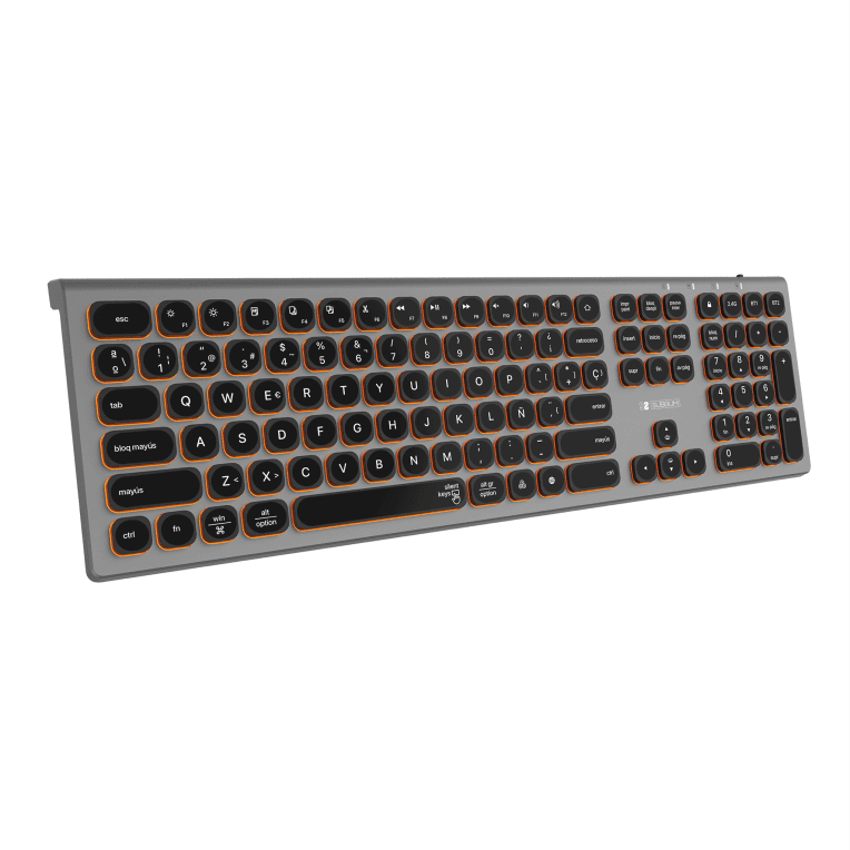 Teclado Subblim Keyboard Master Bluetooth Retroiluminado Grey/Black