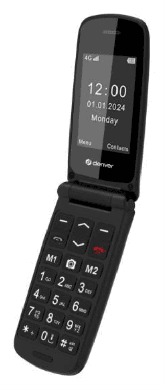 TELEFONO FLIP DENVER 4G ESPECIALMENTE PARA MAYORES