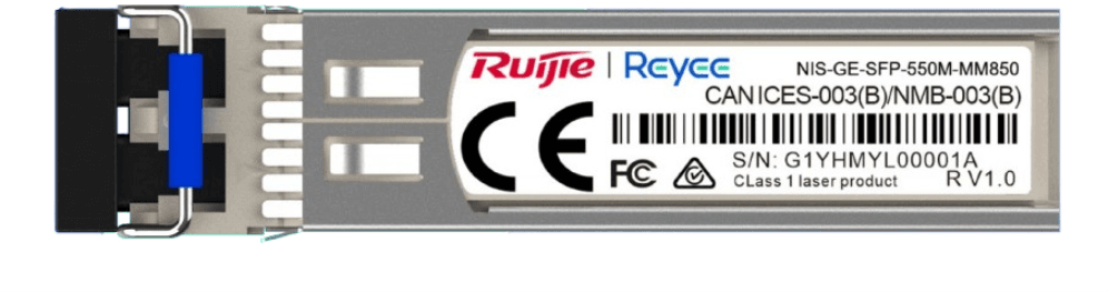 Transceptor Ruijie Networks RG-NIS-GE-SFP-550M-MM850 Modulo Transcept Ruijie Reyee 850Nm Fibra Multimodo Conector Lc