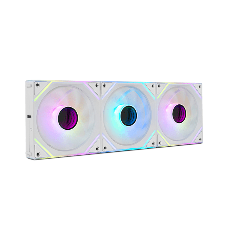 Ventilador de Caja Nox Hummer Pro Link Kit 3xVent ARGB Magnético Blanco — imagen 1