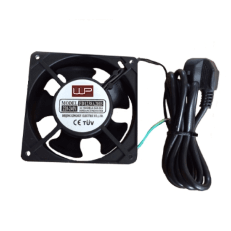 VENTILADOR WP 120X120X38 220V PARA RACK, ENCHUFE SCHUKO, CABLE 2MT — imagen 1