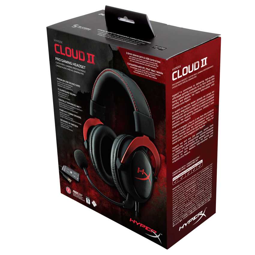 Auriculares Gaming Kingston HyperX Cloud II Rojo KHX-HSCP-RD | QuickHard