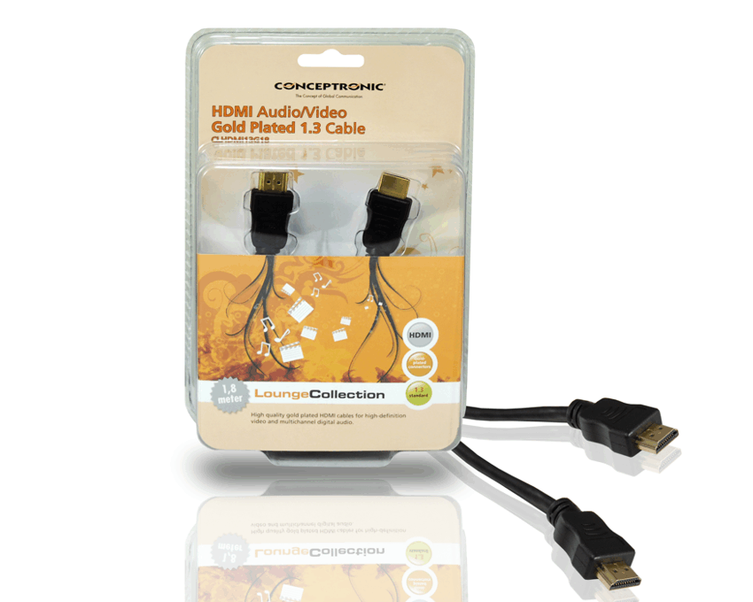 Conceptronic-Cable-HDMI-Audio-Video-Gold-Plated-1.3-1,8m-foto2