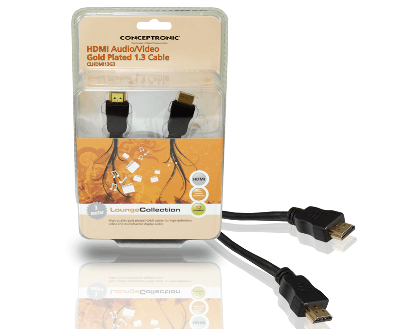 Conceptronic-Cable-HDMI-Audio-Video-Gold-Plated-1.3-3m-foto2