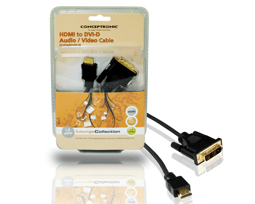 Conceptronic-Cable-HDMI-a-DVI-D-Audio---Video-1,8m-foto2
