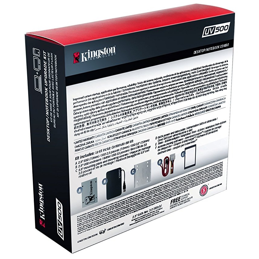 Kingston SSD 480 GB UV500 Bundle SUV500B/480G | QuickHard