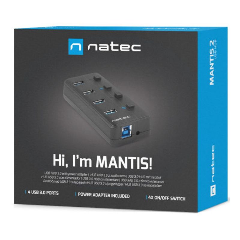 Natec-Mantis-HUB-4-Puertos-USB-3.0-on-off-Alimentador-foto5