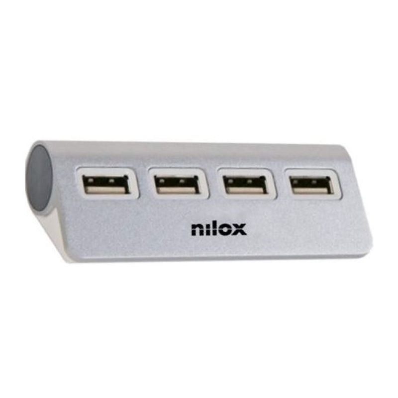 Nilox-HUB-4-Puertos-USB-2.0-Blanco-foto1