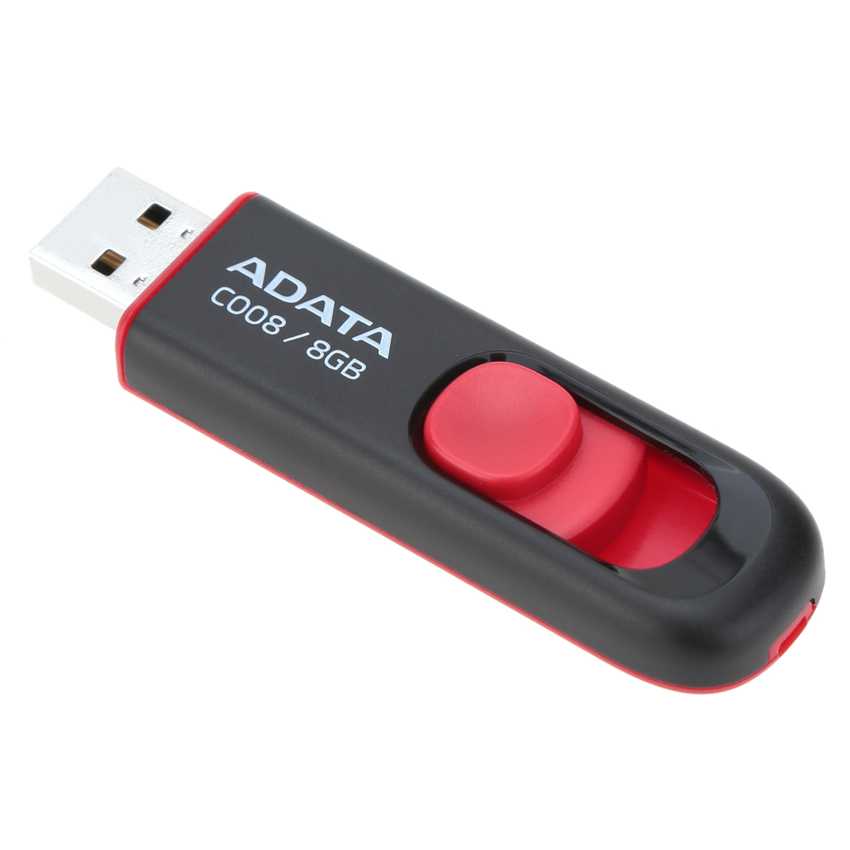 Pen Drive A-DATA C008 8Gb. USB 2.0 AC008-8G-RKD | QuickHard