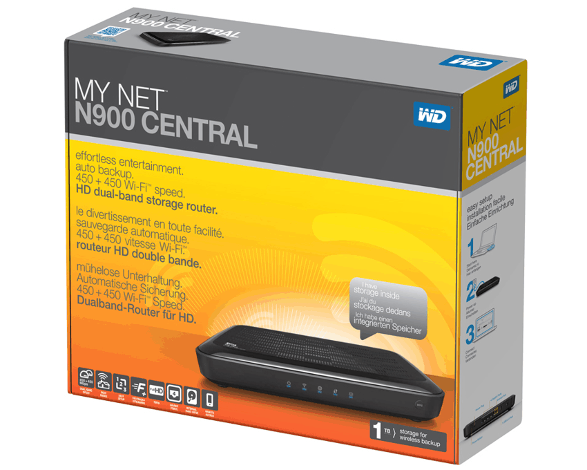 Router Western Digital My Net N900 Central + HD 1TB Wifi QuickHard