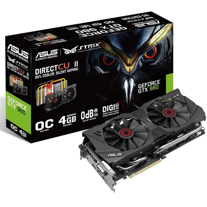 Tarjeta Grafica PCIE ASUS GTX980 STRIX 4GB DDR5 OC 90YV07D0-M0NA00 ...