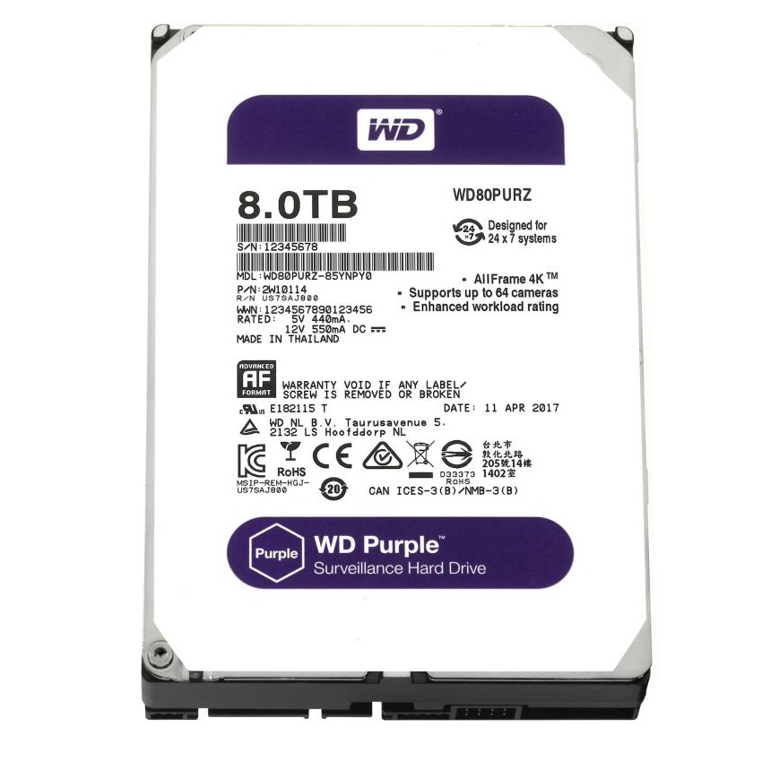 Western Digital 8 TB 3.5 Purple WD82PURZ | QuickHard